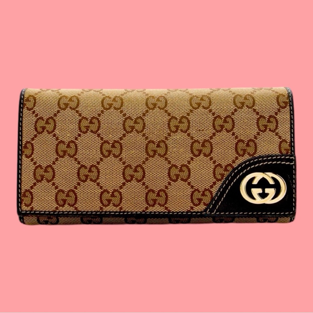 🙈ON HOLD! ~Gucci Britt GG Canvas Continental Wallet - Authentic, Great Pre-loved
